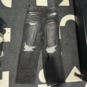 Balenciaga baggy Distressed Jeans size small